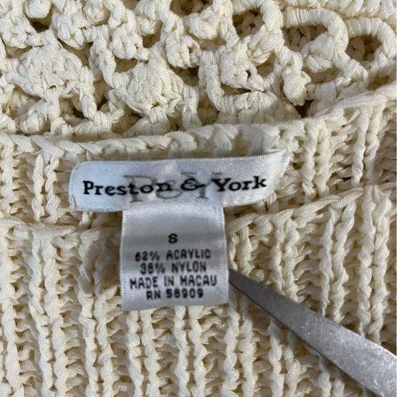 Preston & York Ivory Cream Crochet tank tunic - small - Picture 5 of 7